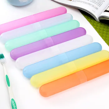 

New 1 Pcs Storage Box Organizer Plastic Toothbrush Case Portable Travel Walking Camping Box Random Color Toothbrush Box