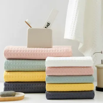 

Walf checks Towel Set 100% Cotton 70x140cm Bath Towel and 2 Face Hand Towel Super Soft For Adults 3pcs set