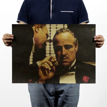 

The Godfather Vintage Kraft Paper Classic Movie Poster Map School Wall Garage Decoration Art Retro Prints