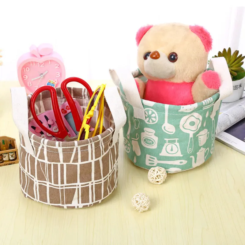DIY Настольная корзина для хранения игрушек Нижнее белье коробка для хранения косметический блокнот-органайзер канцелярский контейнер корзина для белья Органайзер