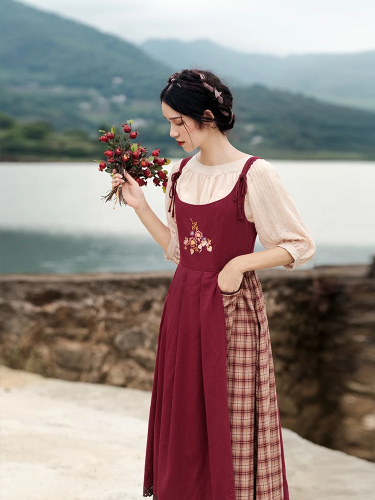 2020 Spring Autumn Women Pastoral Style Retro