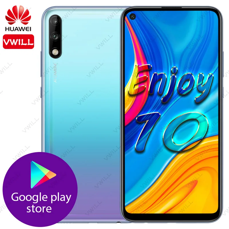 6,39 дюймов huawei Enjoy 10 Мобильный телефон Kirin 710F Восьмиядерный Android 9,0 Поддержка Google play