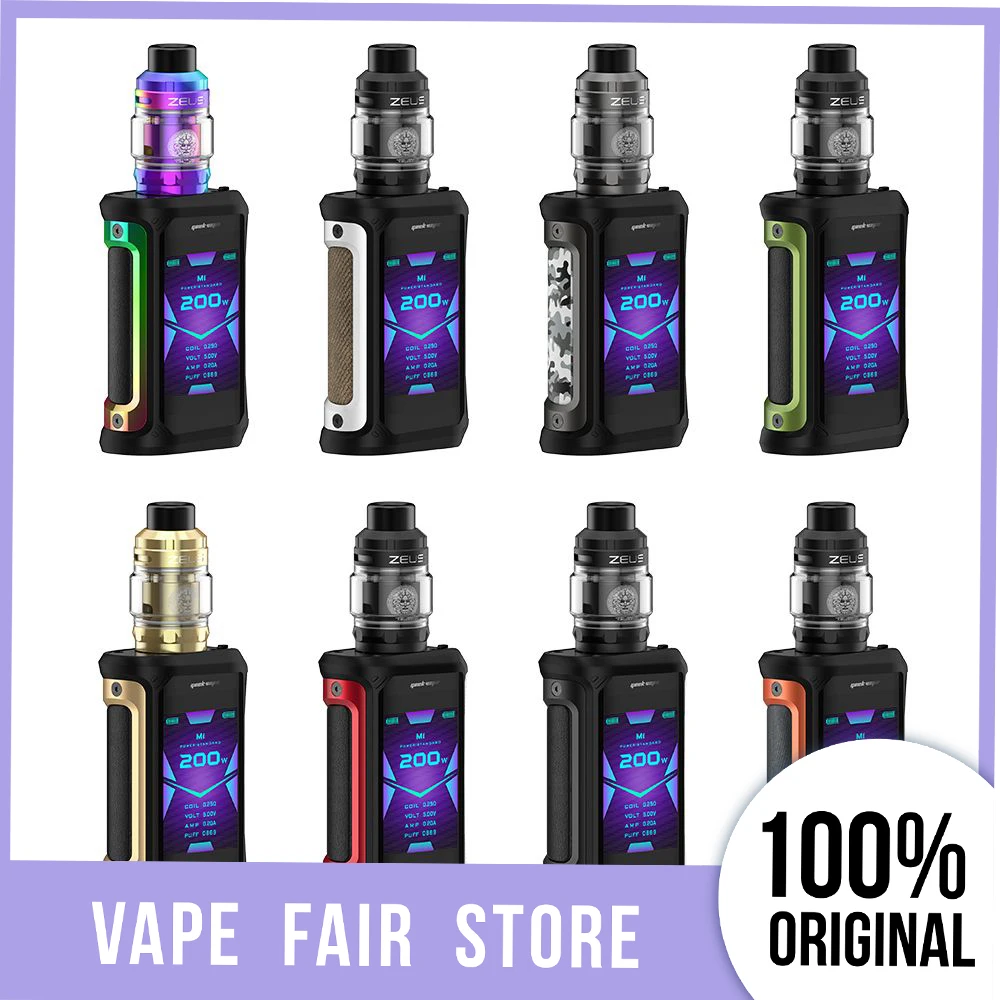 Оригинальная Geekvape Aegis X с 200 Вт Максимальная мощность по Двойной 18650 Батарея и Zeus