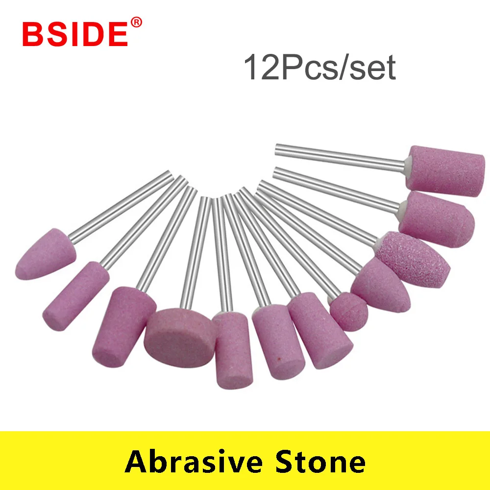 

12Pcs/set Abrasive Stone Points Electric Grinder Dremel Accessories Polishing Grinding Head Wheel Tool For Dremel Rotary Tool