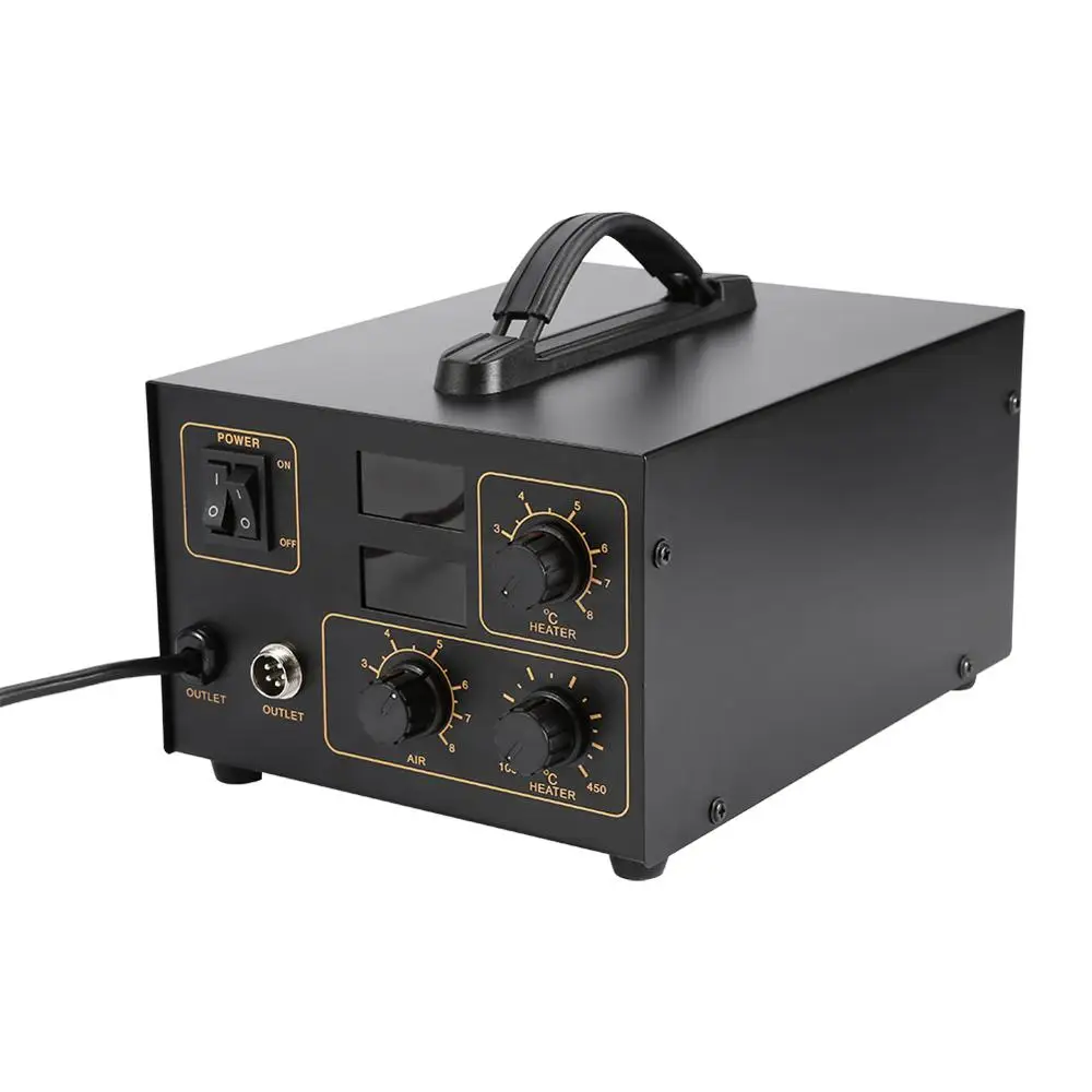 998D 800 Вт 220 В 450 Цельсия паяльная станция с горячим воздухом Thermoregul светодиодный тепловой пистолет Handel фен с насадкой для BGA IC