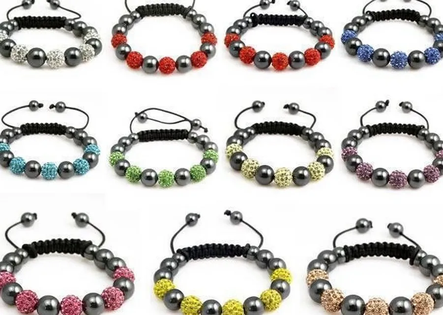 can choose color 10mm micro pave CZ Disco Ball Beads mix multicolor Bracelet new arrival Gift for crystal hfg45 | Украшения и