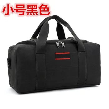 

Large Capacity Canvas Leather Hand Shoulder MEN'S Bag Luggage Travel Shoulder Bag Duffel Bag Thick Travel Bag