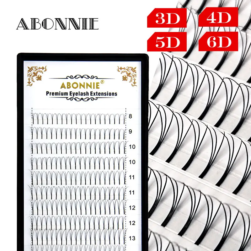 Ресницы для наращивания abonnie 3d/4d/5d/6d готовые ресницы из искусственной норки