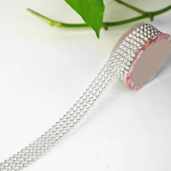 

Crystal Colorful Roll Tape Self-Adhesive Rhinestones Sticker Tape Craft Glitter Gem DIY Stickers Scrapbooking Arts Decor #705