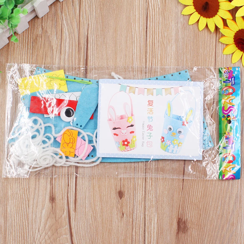 Saizhi Пасхальный кролик корзина в форме кролика нетканые яйца корзина DIY игрушки Детский сад EVA ремесла ручной работы игрушки подарки