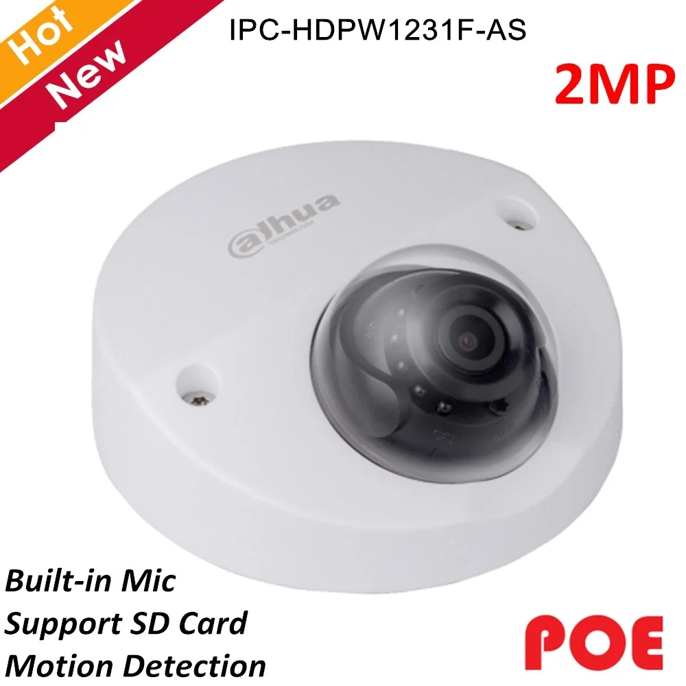 Dahua английская новая 1 серия 2MP ip камера POE IPC HDPW1231F AS H.265 Встроенный микрофон