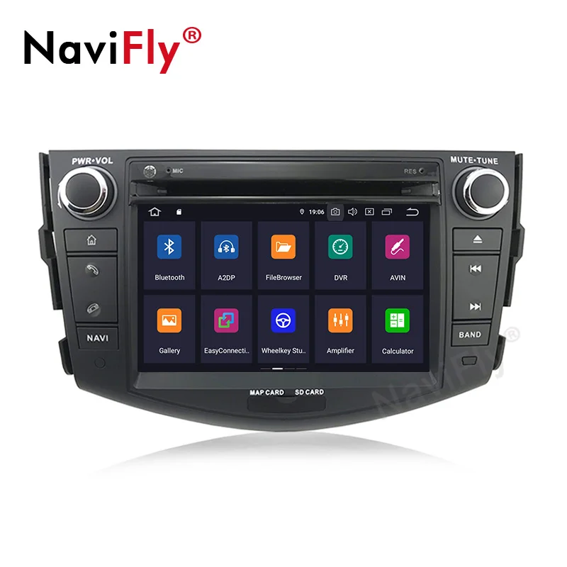 NaviFly 4+ 64G 2din Android 9,0 Автомобильный gps навигатор для Toyota RAV4 Rav 4 2007 2008 2009 2010 2011 dvd-плеер Мультимедиа gps wifi