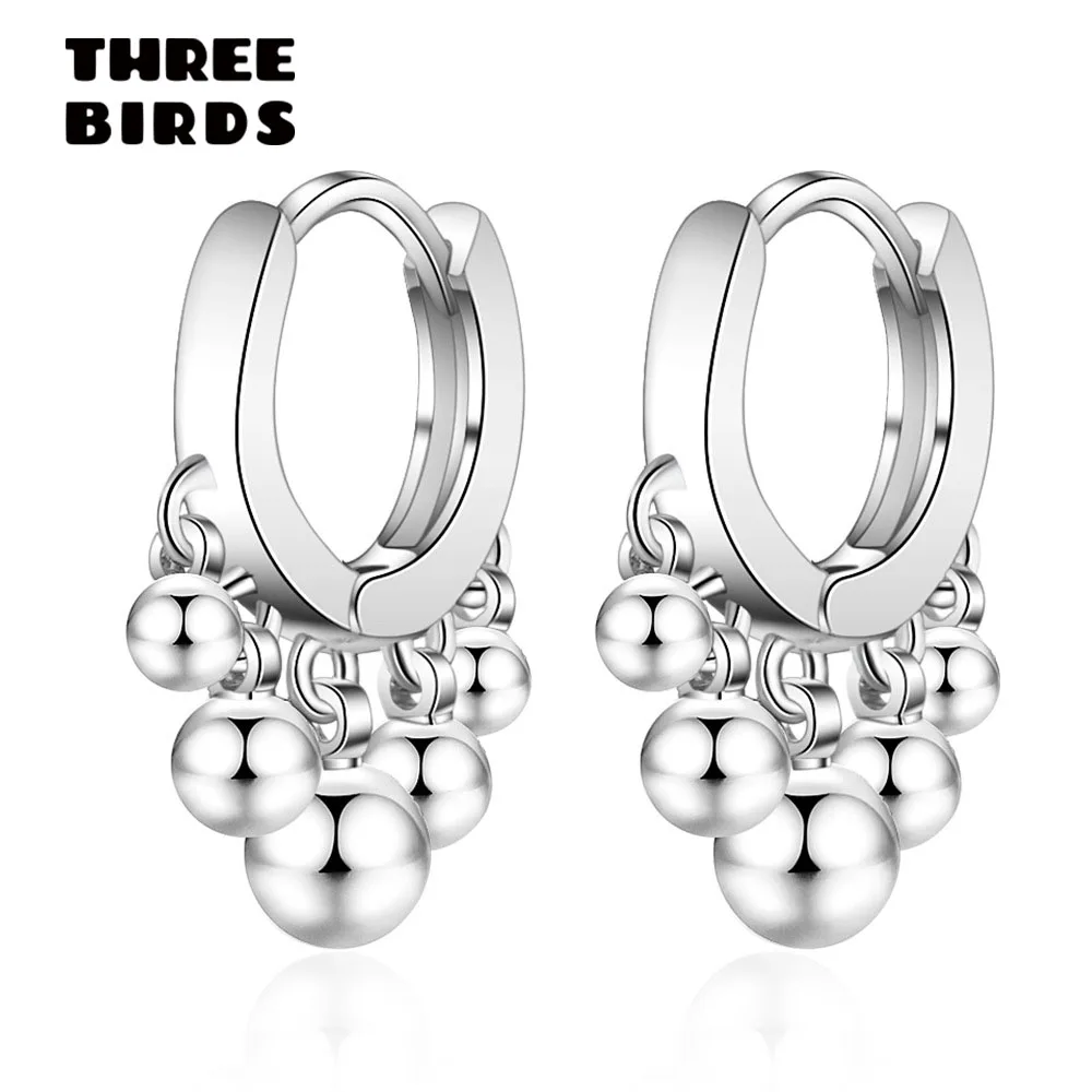 

Tiny Trendy Silver Round Drop Earrings Luxury Personality Gold Hoop Earrings For Women Fashion Korean Jewelry E-h0385