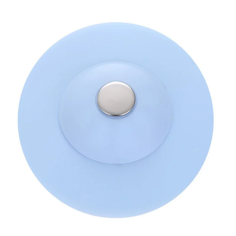 Стопор для душа, фильтр, резиновый круг, Силиконовая пробка для раковины, пробка для ванной - Цвет: Blue Strainer