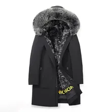 Зимняя Мужская Парка Зимнее Длинное Пальто С Капюшоном Парка Аляска Длинная Куртка Парки Мужские Мужское Зимнее Пальто С Меховым Воротником Из Енота Мужские Зимние Куртки Подкладка Из Натурального Меха Кролика