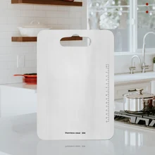 Дамасская разделочная доска из нержавеющей стали 304 Антибактериальные разделочные доски с измерительной линейкой кухонные Разделочные Блоки Столовые приборы Инструмент