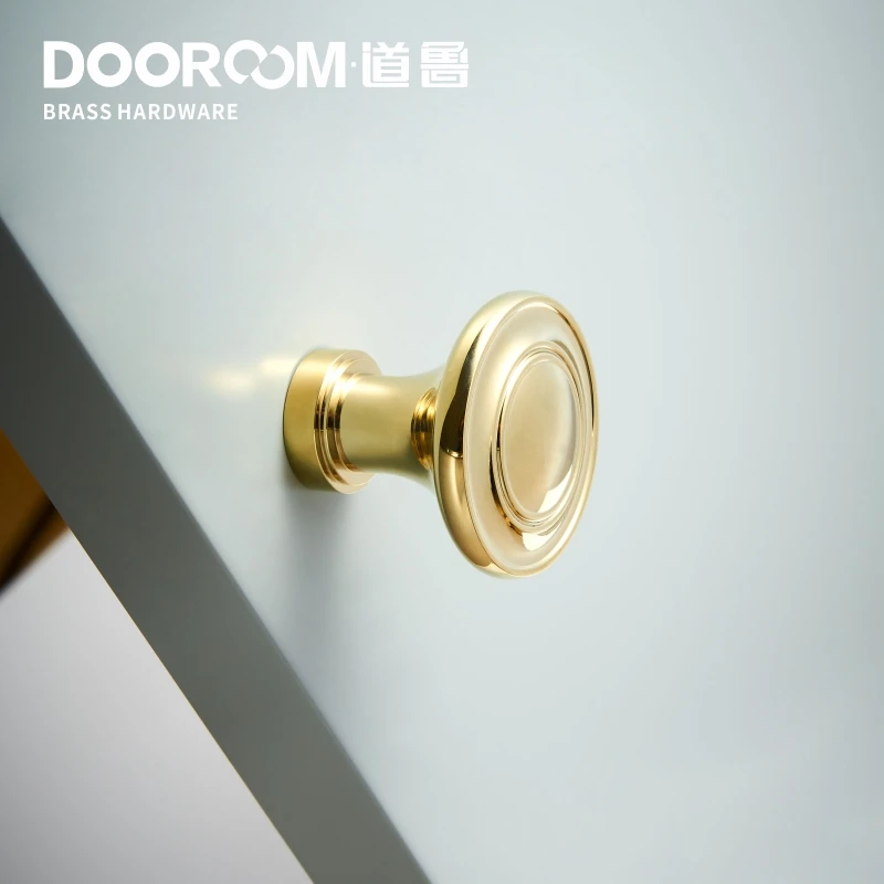 Латунные ручки для мебели Dooroom роскошные европейские золотистые хромированные