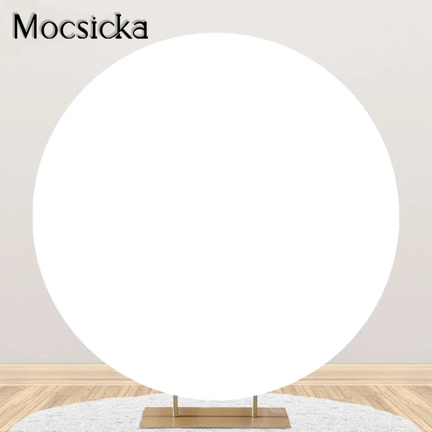 Mocsicka белый круг фон круглая эластичная Вечеринка день рождения ребенок душ