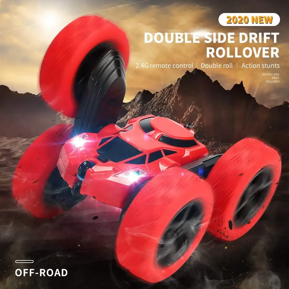 RC Car 2.4Ghz 4CH 1:16 Stunt Drift Deformation Car Rock Crawler Radio Control Car 360 Degree Flip RC Vehicle Toys with LED Light