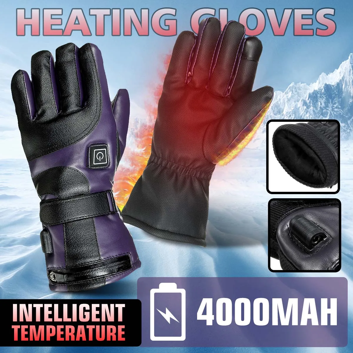 Мотоциклетные перчатки с подогревом водонепроницаемые Guantes Moto с сенсорным экраном аккумуляторные мотоциклетные гоночные перчатки для верховой езды