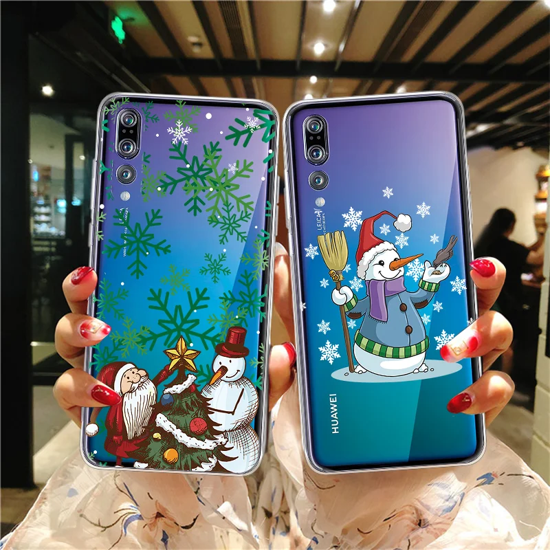 

Christmas Snowman For Fundas TPU Huawei Honor 10i 8X 9X Pro View 20 V10 Play 10 Lite 20 Pro 8 8C 8A 7X 7A Pro 5X 6 6A 6C 6X Case