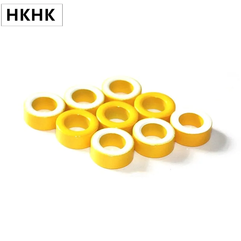 Núcleos do pó do Ferro T106-26 od id ht 27*14*11.5 mm 93nh n2 75ue pó Ferrite Núcleo Toróide Amarelo Toroidal Branco ag Kt10626