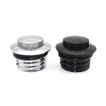 

2x Flush -Up Reservoir Gas Cap Vented Fuel Tank Screw for -Davidson Black & Silver