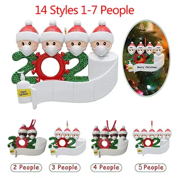 

2020 14 Styles 1-7 People People NEW Personalized Survived Family Of Ornament Christmas Holiday Decorations