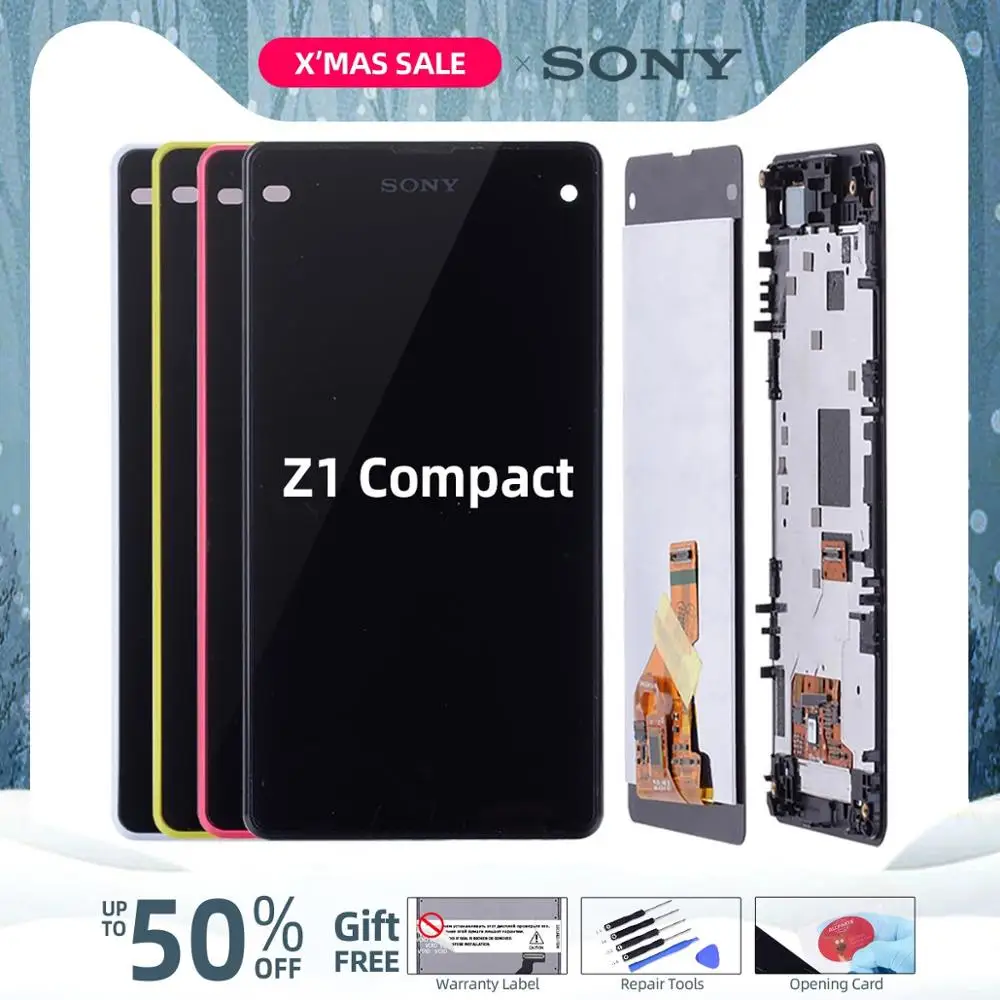 ЖК-дисплей для SONY Xperia Z1 Compact дисплей сенсорный экран с рамкой для SONY Xperia Z1 Compact ЖК-дисплей Z1 Mini D5503