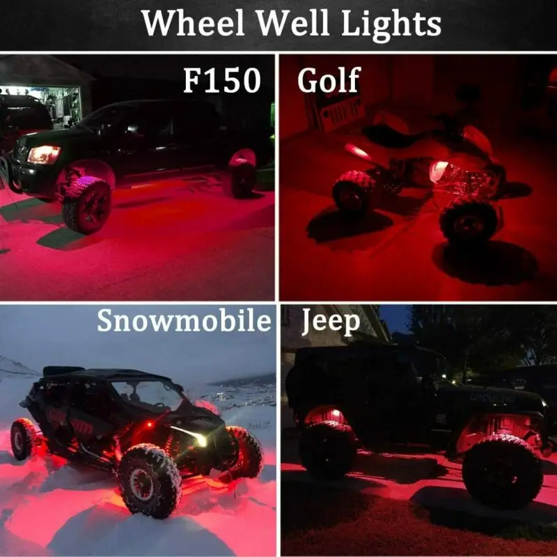

Kit LED Light DC 12V ABS Waterproof 8pcs Rock Light For JEEP RV UTV ATV