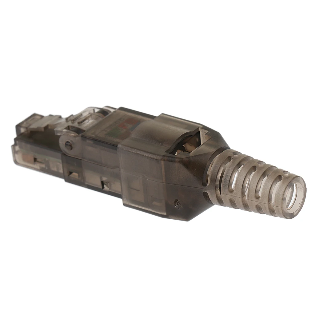 1Pcs Cat6A Metal RJ45 Plug Connector ftp 8P8C Modular Network Plug Connector