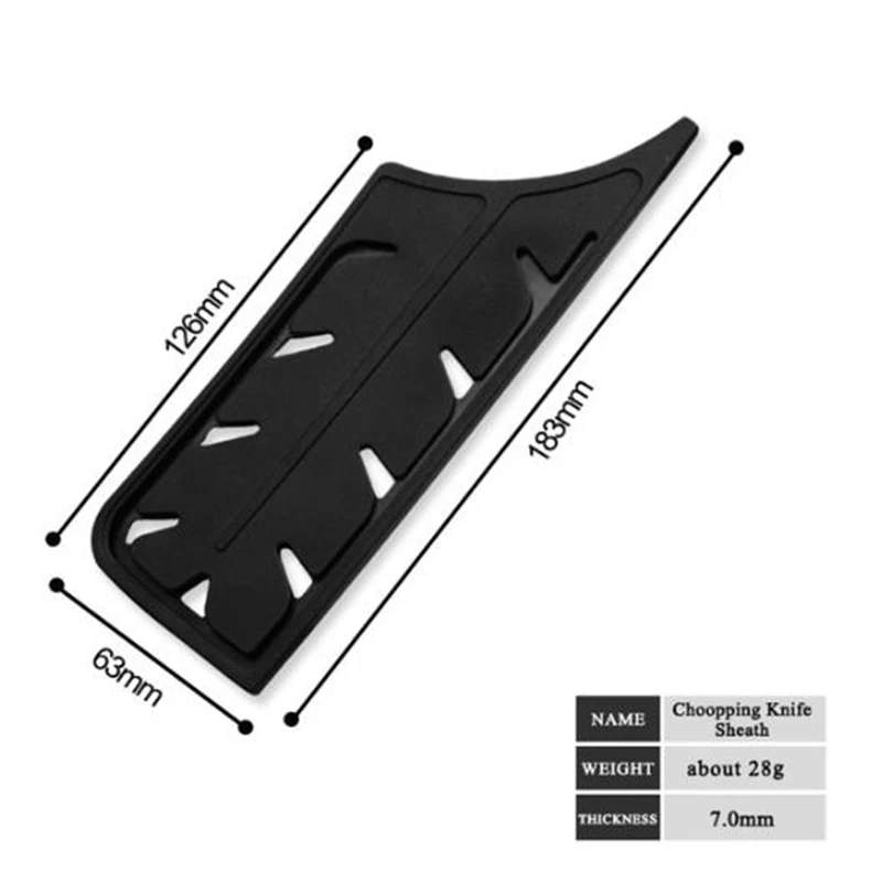 For 7 Inch Chop Дамасский Чехол для ножа черные пластиковые ножи Чехлы для нержавеющей стали футляр для ножей защита лезвия Ножи защита лопастей кухонный инструмент - Цвет: For 7 Inch Chop