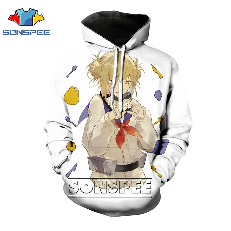 SONSPEE/толстовки с капюшоном; толстовки в стиле аниме; Harajuku; забавная куртка с 3D принтом для мальчиков и девочек-подростков; уличная одежда; My hero Academy Boku no hero; SW176