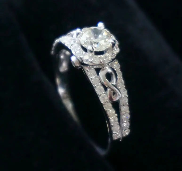 0.5ct 925 пробы серебряные ювелирные изделия женские SONA Диамант кольцо полосы набор полный размер