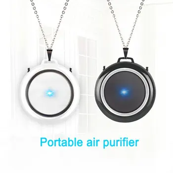 

Mini Rechargeable Personal Air Purifier with Necklace Portable Negative Ion Air Filter Freshener USB Charging