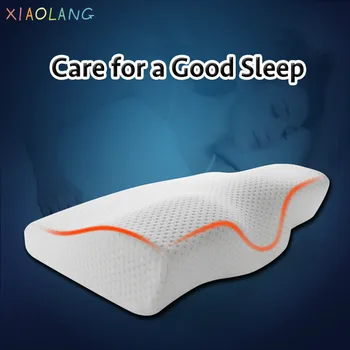 

Memory Foam Bedding Neck Pillow Couple Sleep Leg Knee Bolster Pillow Slow Rebound Butterfly Shaped Health Cervical Cushion