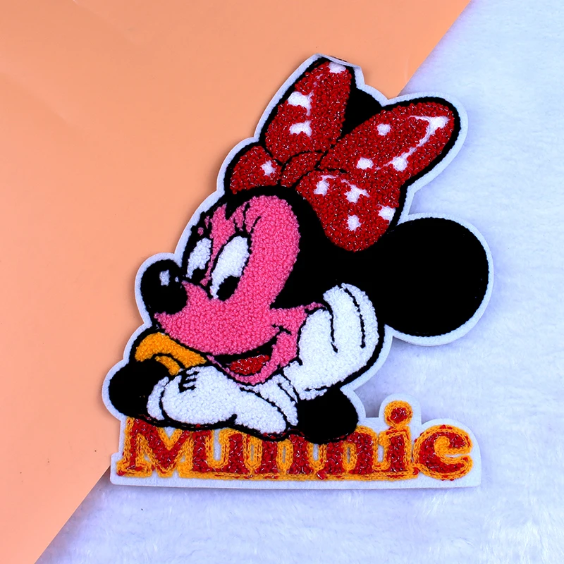 

Pulaqi Cartoon Mickey Mouse Embroidered patches for Clothing DIY Sew On Patches For Clothes Cute Patch Applique Badges on Clothe