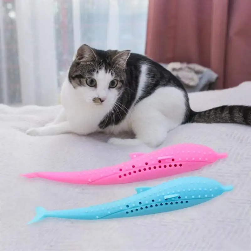 2 шт. Горячая игрушка Catnip SiliconeFull кошки мяты нетоксичные SafeFish форма молярная палка игрушка для кошек с кошачьим котом Экологичная Жевательная