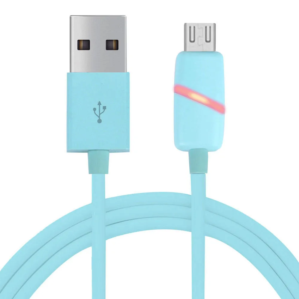 Светодиодный usb-кабель для быстрой зарядки Micro USB кабель для samsung Xiaomi huawei зарядное устройство провода Шнур адаптер Кабели