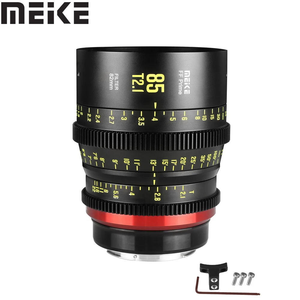 Meike 85 мм T2.1 ручная фокусировка широкоугольный кинообъектив полная Рамка для Canon EF