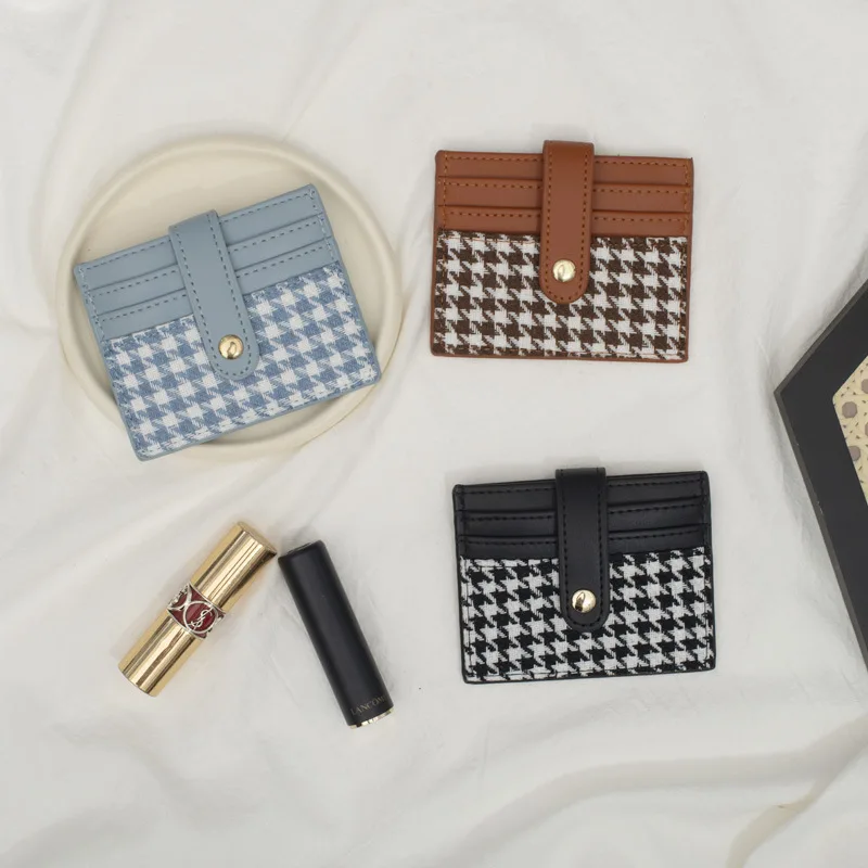 Women Slim Card Holder Wallet Men Mini Wallets Zipper Card Money Holders Vintage Short Female Thin Small Purse