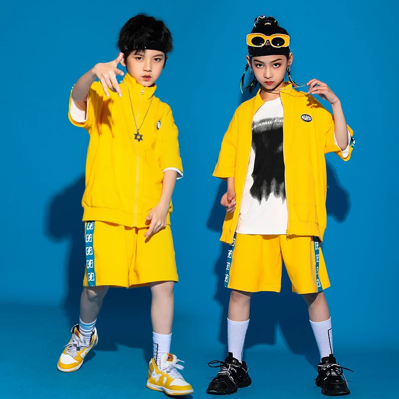 

Kids Jazz Dance Clothes Girls Hip Hop Suit Boys Street Dance Practice Clothing Modern Dancing Stage Performance Outfits DWY5981