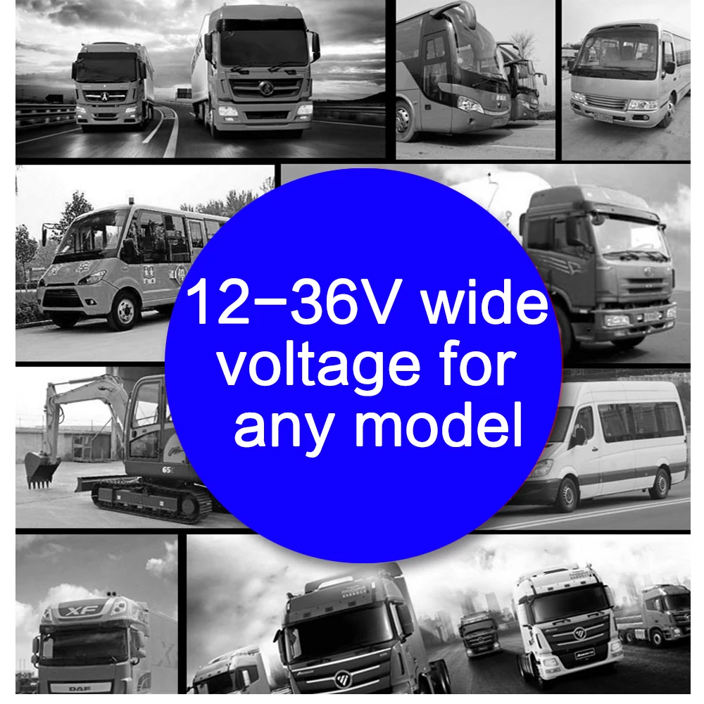 Smartour car Reversing Parking Backup 4 Camera 18 LED IR Night Vision+ 7"LCD 4CH Split Monitor for Bus Truck Motorhome 12V-24V