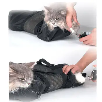 

Heavy Duty Mesh Cat Grooming Bathing Restraint Bag No Scratching Anti Scratch Bite Restraint Cat Grooming Mesh Bath Bag3