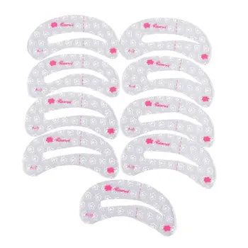 

9pcs Reusable Eyebrow Stencil Tool Makeup Drawing Guide Thrush Card