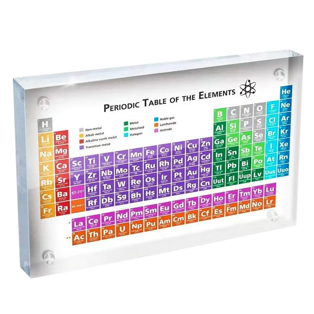  Acrylic Periodic Table Display Kids Teaching School Day Teacher's Day Birthday Gifts Periodic Table - 4000065243179