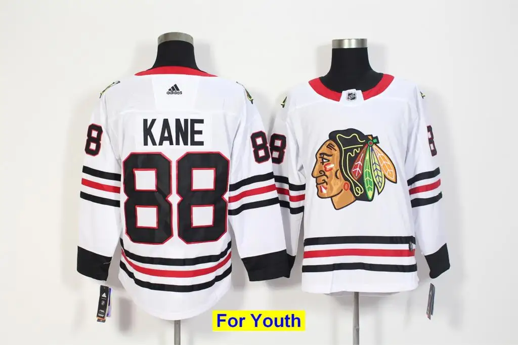 Новые Детские Молодежные Майки Chicago atrick Kane Jonathan Toews Duncan Keith Corey Crawford - Цвет: Слоновая кость