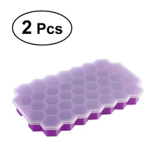 2 шт. DIY соты силиконовые решетки льда плесень с крышкой Фиолетовый замороженные кубики льда делая инструмент для кухни бар льда аксессуары для крема