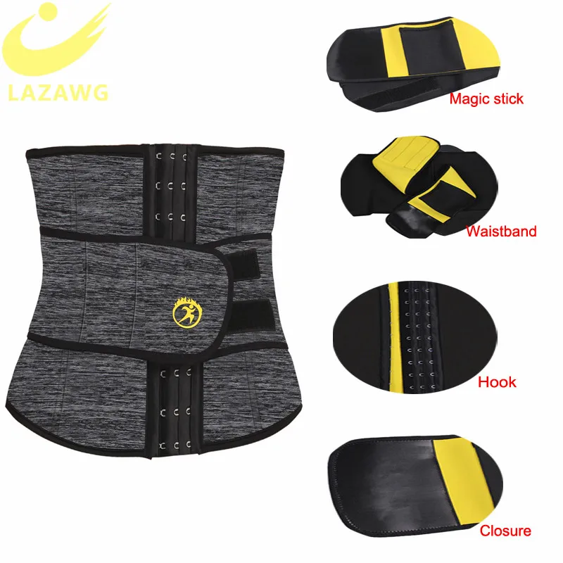 LAZAWG Для женщин талии тренер Неопреновый Пояс Вес потери Cincher Body Shaper пластика