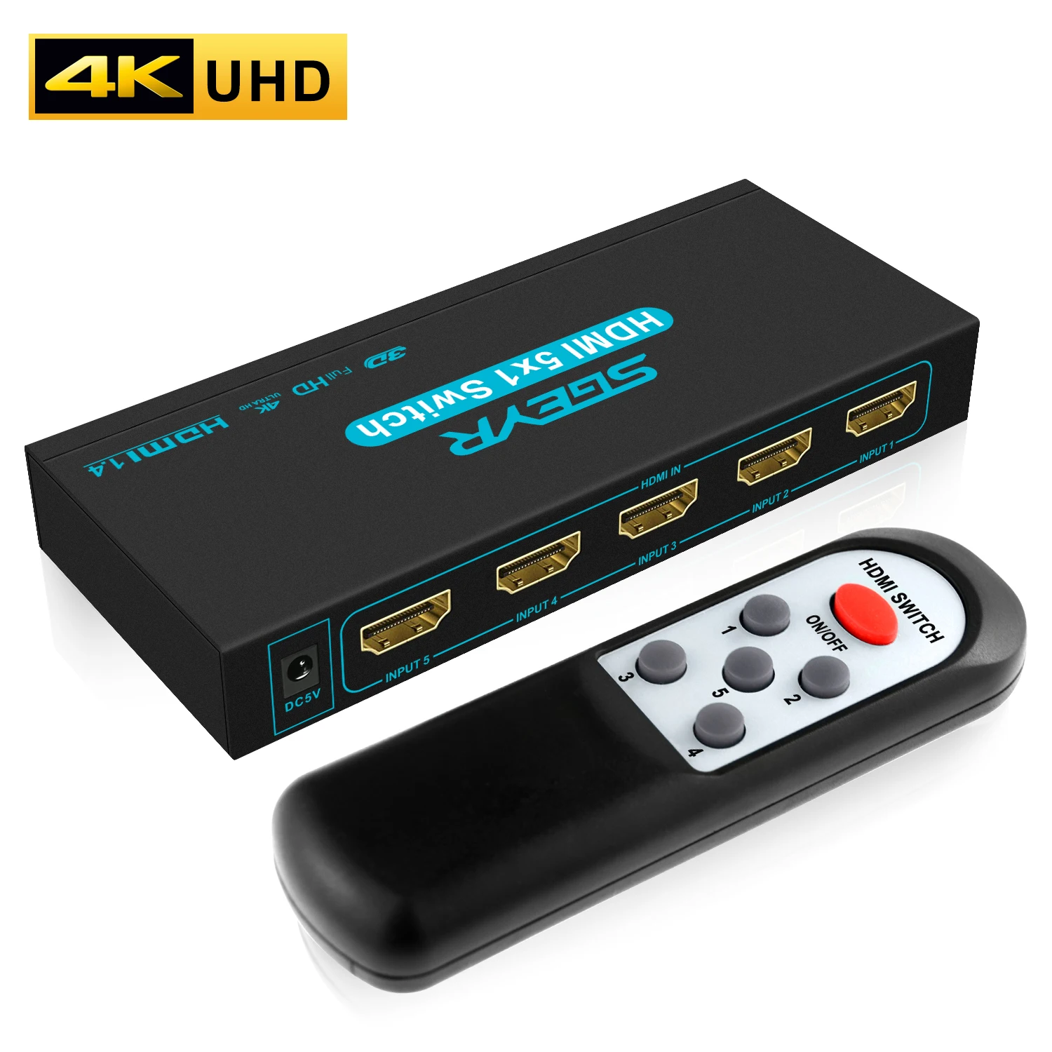 SGEYR HDMI сплиттер переключатель 5 вход 1 выход HDMI адаптер коммутатор 5X1 4K HDMI переключатель для xbox 360 PS4/3 Smart Android HDTV